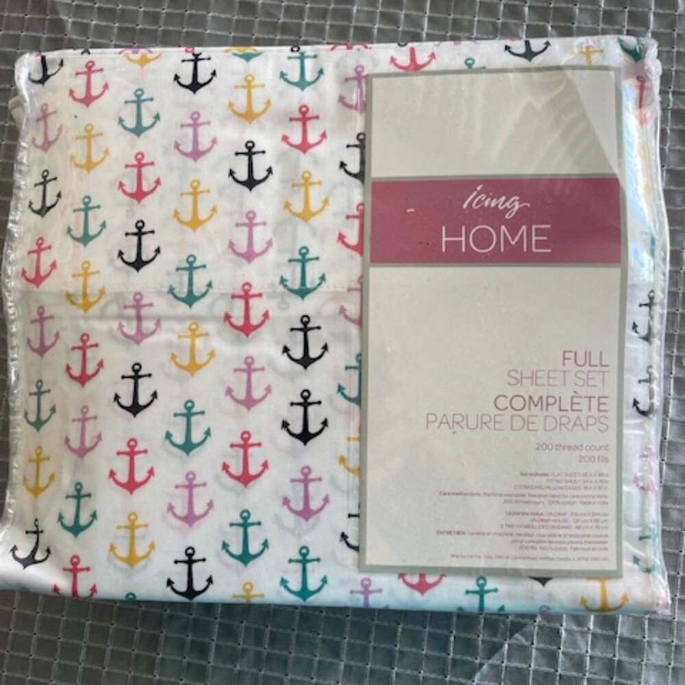Icing Home Full Sheet Set includes 1 flat sheet one fitted sheet and 2 standard